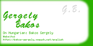 gergely bakos business card